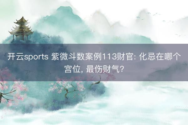 开云sports 紫微斗数案例113财官: 化忌在哪个宫位, 最伤财气?